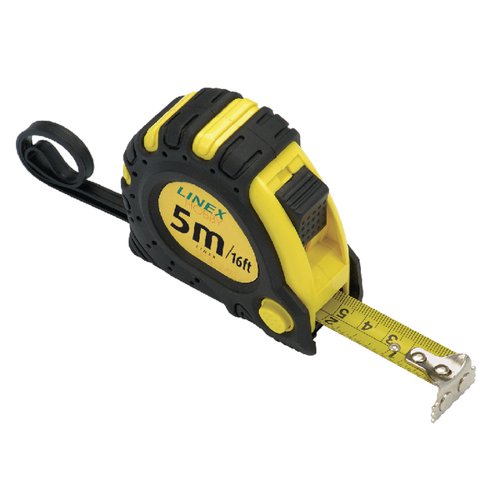 Linex Tape Measure 5m Black /Yellow EMT5001