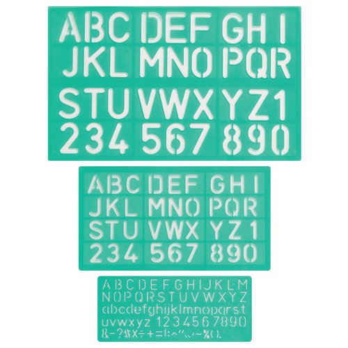 Linex Lettering Stencil Set 10/20/30mm (Pack of 3) LXG8500S LX85001 Buy online at Office 5Star or contact us Tel 01594 810081 for assistance