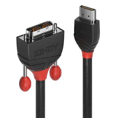 Lindy Black Line HDMI to DVI-D Cable 1m Black 36271