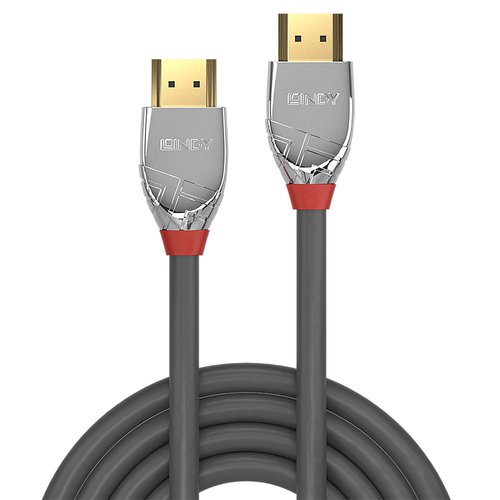Lindy Cromo Line High Speed HDMI 2.0 Cable 2m Grey 37872 AV Cables LY37872