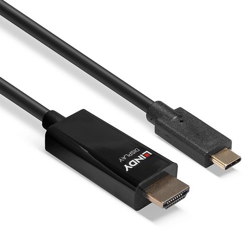 Lindy USB Type C to HDMI 4K60 Adapter Cable with HDR 5m Black 43315 | LY43315 | Lindy Electronics Ltd