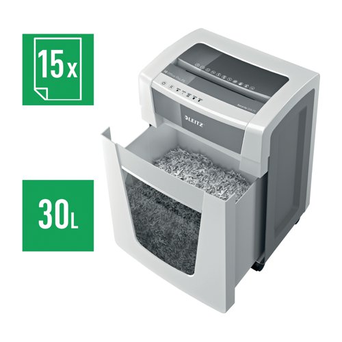 Leitz IQ Office Pro Micro-Cut Paper Shredder P-5 White 80051000 - ACCO Brands - LZ11912 - McArdle Computer and Office Supplies