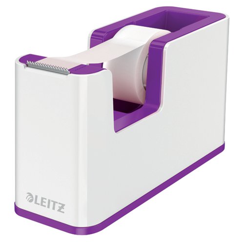 Leitz WOW Tape Dispenser Dual Colour White/Purple 53641062