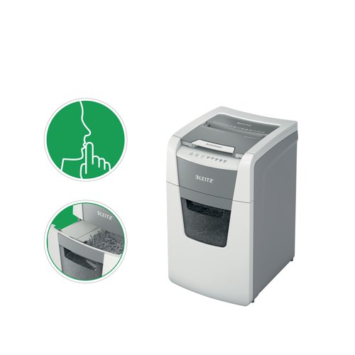 Leitz IQ Autofeed Office 150 Micro-Cut P-5 Shredder White 80141000 - ACCO Brands - LZ12634 - McArdle Computer and Office Supplies