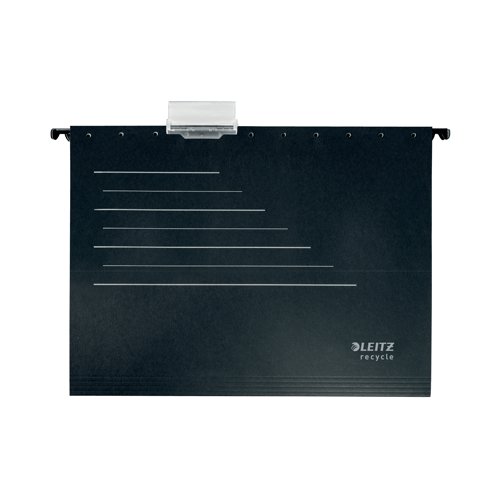 Leitz Alpha Recycle Suspension File A4 Black (Pack of 10) 19210095