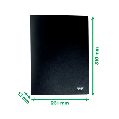 Leitz Recycle Display Book 20 Pocket A4 Black 46760095 - ACCO Brands - LZ12799 - McArdle Computer and Office Supplies