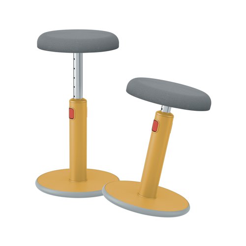 LZ12945 Leitz Ergo Cosy Active Sit/Stand Stool 370x370x690mm Warm Yellow 65180019