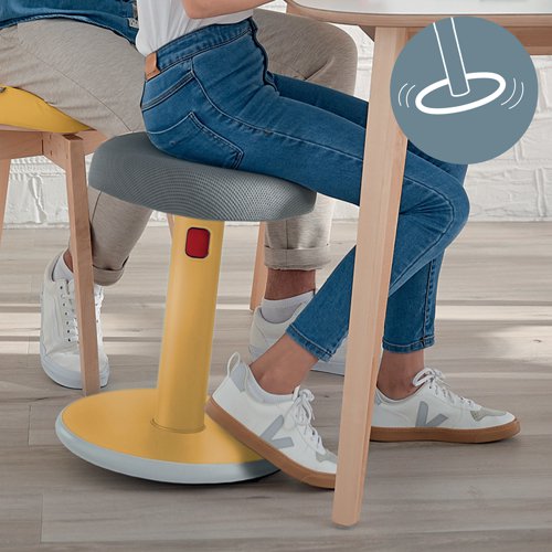 Leitz Ergo Cosy Active Sit/Stand Stool 370x370x690mm Warm Yellow 65180019 LZ12945 Buy online at Office 5Star or contact us Tel 01594 810081 for assistance