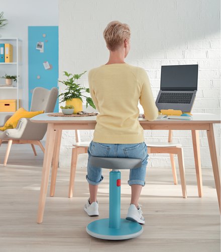 The Leitz Ergo Cosy Active Sit/Stand Stool is the perfect stool seat to help create a comfortable and active workspace. Designed to keep your core body centralised when sitting, it will significantly reduce discomfort and stiffness in your shoulders and back by promoting a healthy posture and improving circulation. With the foam padding and fabric cover, it is also perfect to use in the home office. With its minimalist design, this stylish sit/stand stool will improve health and wellbeing by effortlessly creating the perfect active working set-up.