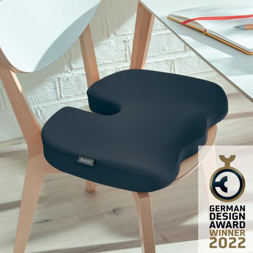 Leitz Ergo Cosy Seat Cushion 355x455x75mm Velvet Grey 52840089 LZ12957 Buy online at Office 5Star or contact us Tel 01594 810081 for assistance