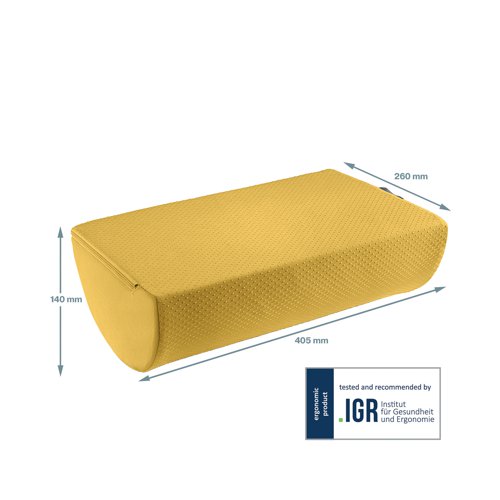 Leitz Ergo Cosy Foot Rest 260x405x140mm Warm Yellow 53710019 LZ12958 Buy online at Office 5Star or contact us Tel 01594 810081 for assistance