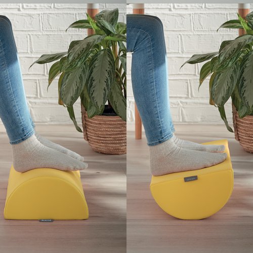 Leitz Ergo Cosy Foot Rest 260x405x140mm Warm Yellow 53710019 - ACCO Brands - LZ12958 - McArdle Computer and Office Supplies