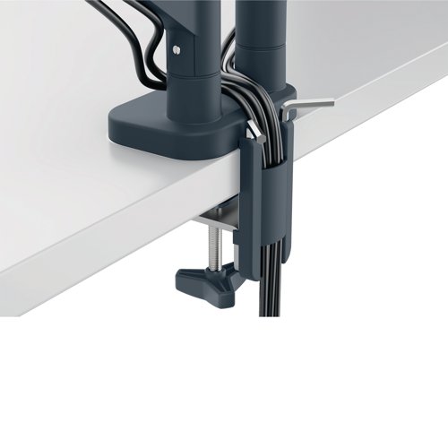Leitz Ergo Dual Monitor Arm Dark Grey 65370089 LZ13468 Buy online at Office 5Star or contact us Tel 01594 810081 for assistance
