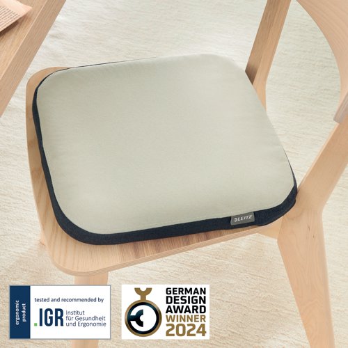 LZ13472 | The Leitz Ergo Active Wobble Cushion helps reduce discomfort, fatigue and stiffness and improves circulation and relieves spinal pressure by creating micro-movement to maintain balance. IGR certified ergonomic air balance chair cushion, compatible with any chair to maximise comfort at your workspace.