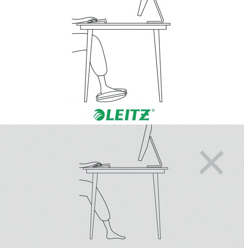 The Leitz Ergo Height Adjustable Footrest promotes healthy circulation and supports back and leg comfort. The footrest has one flat and one curved wide platform that is height adjustable to suit users of different heights.