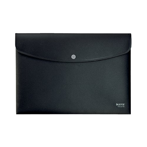 LZ60892 Leitz Recycle Document Wallet Plastic A4 Black (Pack of 10) 46780095