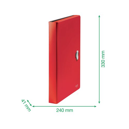Leitz Recycle Expanding Concertina Project File A4 PP Red (Pack of 5) 46240025 | LZ61088 | ACCO Brands