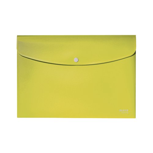 Leitz Recycle Document Wallet Plastic A4 Yellow (Pack of 10) 46780015 LZ61099