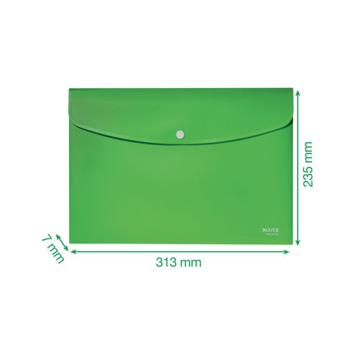 Leitz Recycle Document Wallet Plastic A4 Green (Pack of 10) 46780055 Document Wallets LZ61102