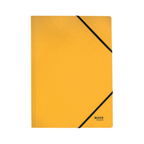 Leitz Recycle Card Folder/Elastic Bands A4 Yellow (Pack of 10) 39080015 - ACCO Brands - LZ61111 - McArdle Computer and Office Supplies