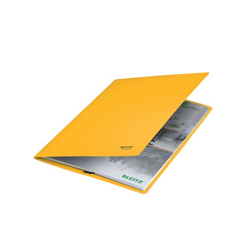 Leitz Recycle Card Folder/Elastic Bands A4 Yellow (Pack of 10) 39080015 - LZ61111