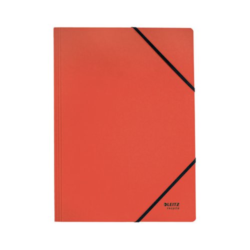 Leitz Recycle Card Folder/Elastic Bands A4 Red (Pack of 10) 39080025