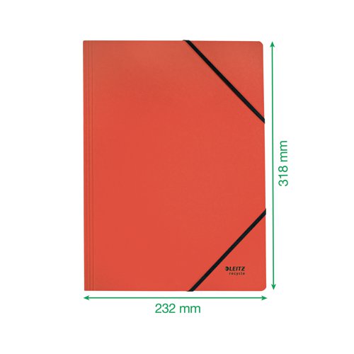 Leitz Recycle Card Folder/Elastic Bands A4 Red (Pack of 10) 39080025 | LZ61112 | ACCO Brands