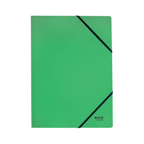 LZ61114 Leitz Recycle Card Folder Elastic Bands A4 Green (Pack of 10) 39080055