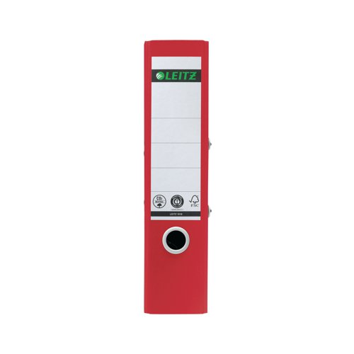 Recycle Colours Lever Arch File A4 80mm Red (Pack of 10) 10180025