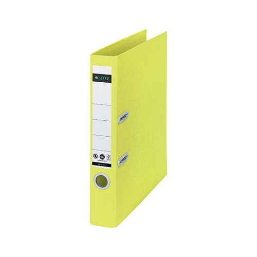Leitz Recycle Lever Arch File A4 50mm Yellow (Pack of 10) 10190015 LZ61507 Buy online at Office 5Star or contact us Tel 01594 810081 for assistance