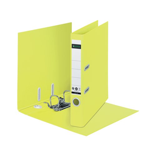 LZ61507 Leitz Recycle Lever Arch File A4 50mm Yellow (Pack of 10) 10190015