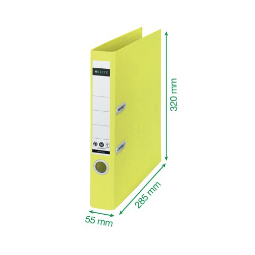 Leitz Recycle Lever Arch File A4 50mm Yellow (Pack of 10) 10190015
