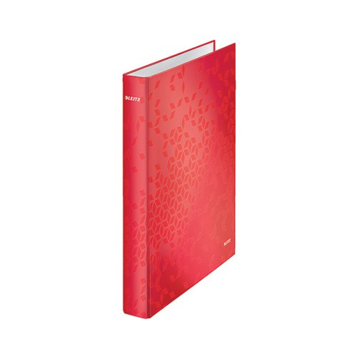Leitz WOW 2 D-Ring Binder A4 25mm Red (Pack of 10) 42410026 Ring Binders LZ62052