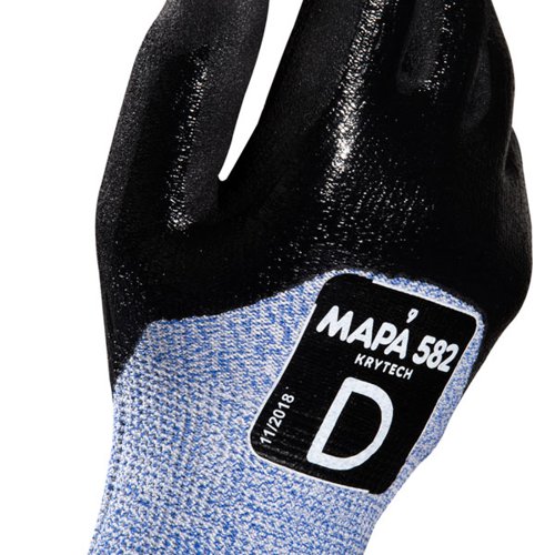 MAP82410 | These nitrile coated gloves protect the wearer from cuts and abrasions. The coating makes them liquid and oil proof. They are particularly suitable for use in the automotive and mechanical industries. These gloves are washable up to a maximum of 5 wash cycles.