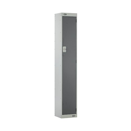 This steel locker is ideal for use in health, education, catering and dry area changing rooms. The locker has a powder coating for a chip resistant finish and a solid door fitted with a deadlock. This locker meets the requirements of BS4680: 1996 standard duty clothes lockers and has a light grey body with a coloured door.