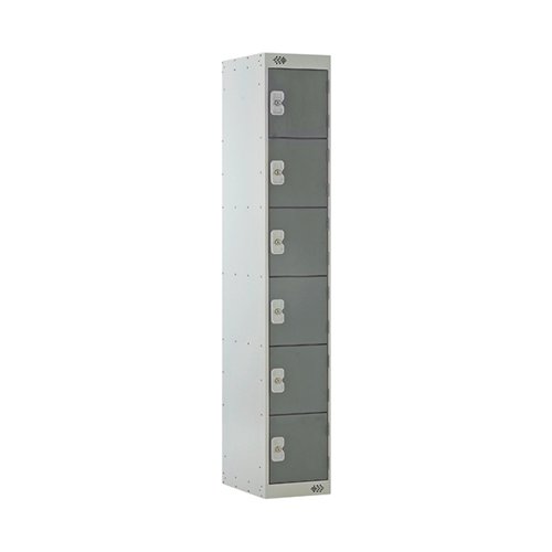 Six Compartment Locker 300x300x1800mm Dark Grey Door MC00033