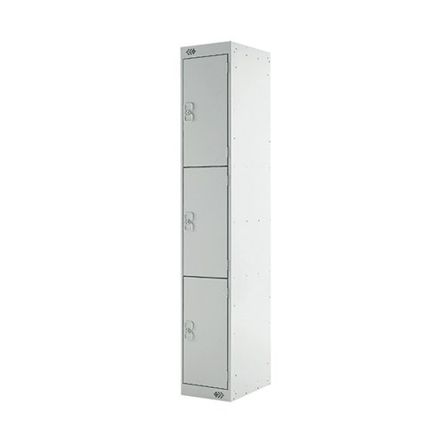 Express Standard Locker 3 Door 300x300x1800mm Light Grey MC00143