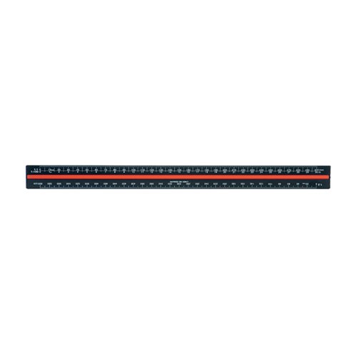 Linex Triangular Scale Ruler 1:1-2500 30cm Aluminium Black H382