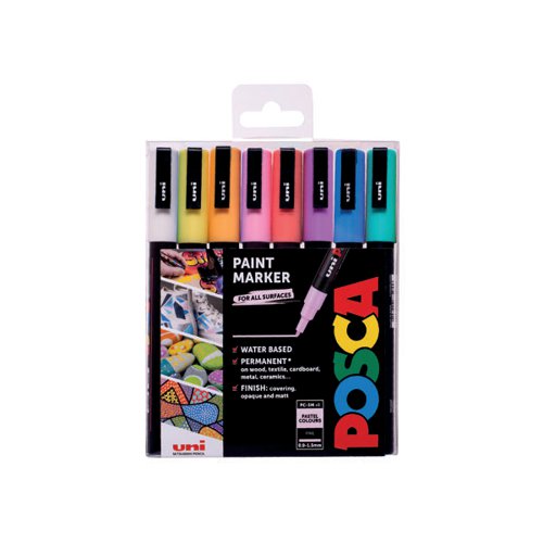 Posca PC-3M Paint Markers Fine Pastel Assorted (Pack of 8) 238212174