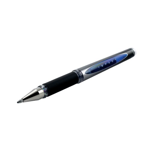 This Uni-Ball Gel Impact Rollerball Pen contains ultra smooth gel ink, which is fade resistant, water resistant and tamper proof. The pen features a 1.0mm tip for a broad 0.6mm line width, and a rubber grip for comfort in use. This pack contains 12 pens with blue ink.