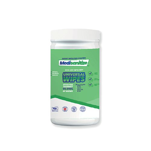 Medisanitize Universal Wipes 200x200mm 6x200 (Pack of 1200) BT200UNI