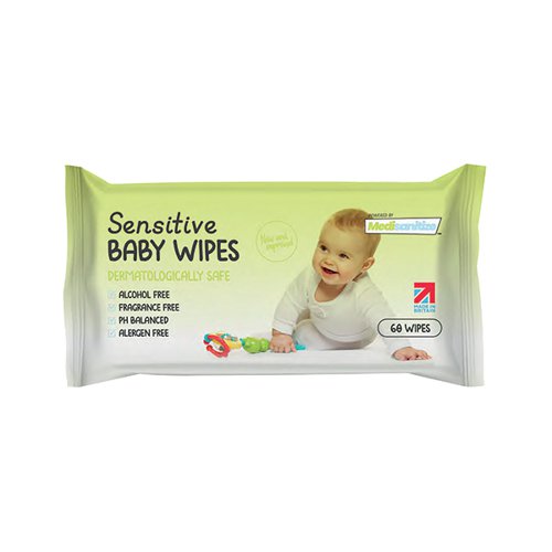 Medisanitize Sensitive Baby 60 Wipes (Pack of 12) MFL60SBW - MID17504