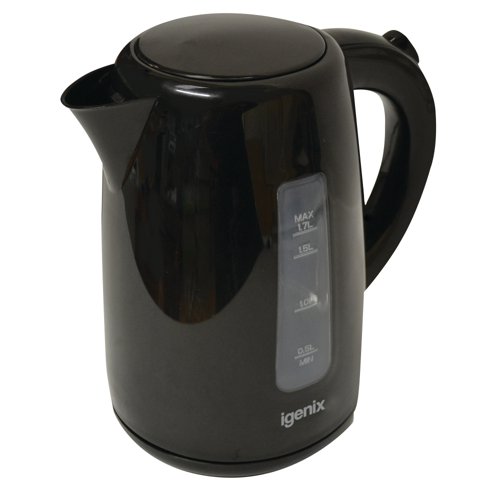 Igenix 1.7 Litre Jug Kettle Cordless Black (3kW jug kettle with rapid boil) IG7205 Igenix