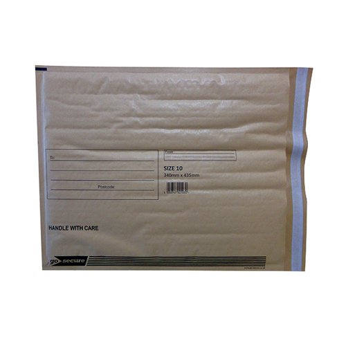 GoSecure Bubble Envelope Size 10 340x435mm Gold (Pack of 50) ML100062
