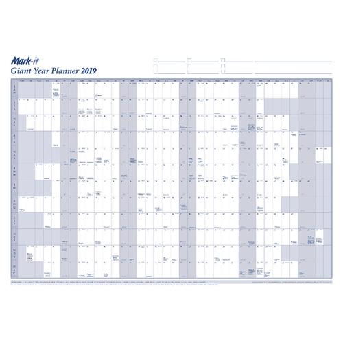 Q-Connect Academic Planner Mounted 855 x 610mm 2020-2021 KFAYPM20