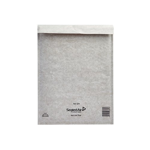 Mail Lite + Bubble Lined Postal Bag Size G/4 240x330mm Oyster White (Pack of 50) 103025659