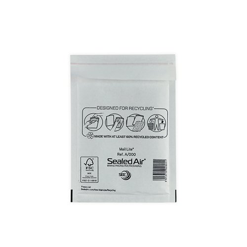 Mail Lite Bubble Postal Bag White A000 110x160 (Pack of 100) 101097838