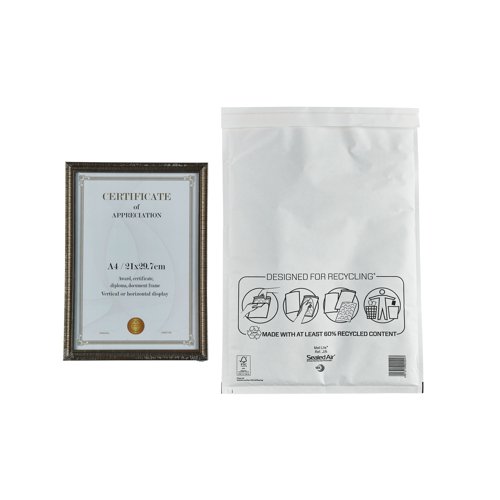 Mail Lite Bubble Postal Bag White J6-300x440 (Pack of 50) 101098087 Sealed Air Ltd