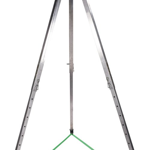 MSA03211 | The MSA Tripod makes confined space entry with vertical descent easy. It features internal leg-locking mechanism, maximum height indicator on the tripod legs, cut-resistant leg pin retention chains, recessed product labels, reduced weight and integral carrying strap. It can be set up and dismantled without the use of tools.