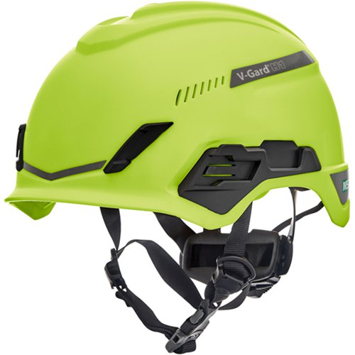MSA V-Gard H1 Tri-Vented Safety Helmet Lime Green